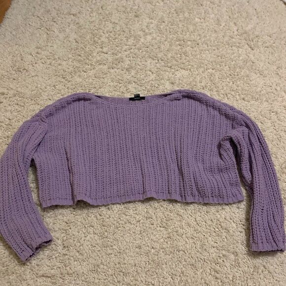 F21 cropped knit sweater L - Picture 1 of 3